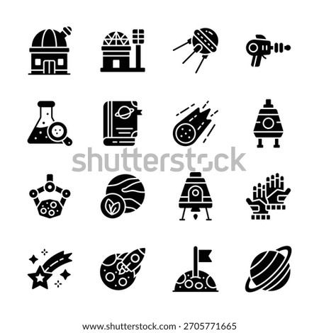 Check this handy pack of space exploration glyph icons