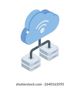 Check this isometric icon featuring cloud network connection - Powered by Shutterstock - Get 15% off with code: PIKWIZARD15