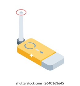 Check this isometric icon featuring dongle usb adapter