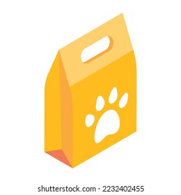 Check this isometric icon of pet food 
