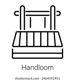 Check this line icon of handloom