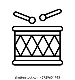 Check this line style icon of drum music