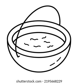 Überprüfen Sie dieses lineare Symbol des Lebensmittelkorbs 