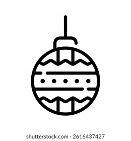 Check this linear style icon of cake with a burning candle on top