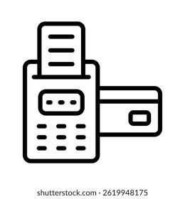 Check this modern line icon of pos payment system