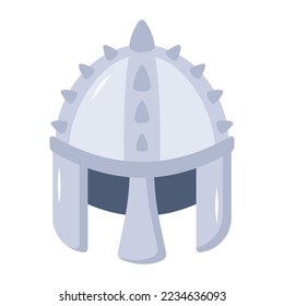 Check this old viking helmet flat icon