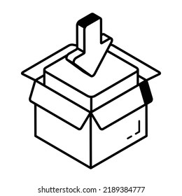 Comprobar este diseño de icono de esquema de empaquetado 