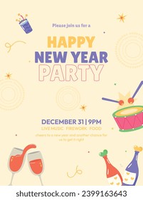 Check this postcard design of new year wish 