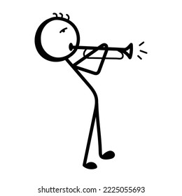Check this premium hand drawn icon of flutist