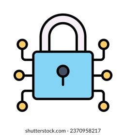 Check this premium icon of digital lock in trendy style