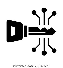 Check this premium icon of digital key in trendy style