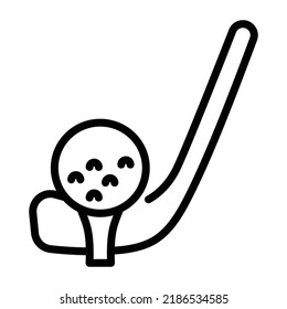 Check this premium line icon of golf tee