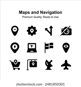 Check this premium quality maps and navigation icons set