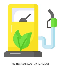 Check this premium quality vector of biofuel station, well designed icon of eco fuel in editable style