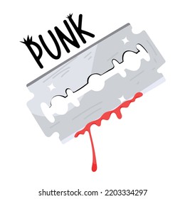 Check this scary sticker of bloody blade 