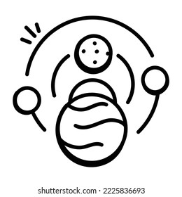 Check this sketchy icon of orbit 