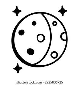 Schauen Sie sich dieses skizzenhafte Symbol der Umlaufbahn an 