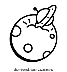 Check this sketchy icon of orbit 
