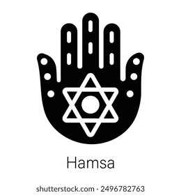 Check this solid icon of hamsa 