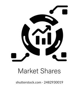 Check this solid icon of market shares 