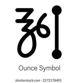 Check this solid icon of ounce symbol 