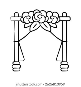 Verificar este ícone estilo doodle moda da decoração de casamento