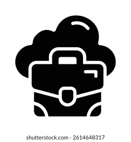 Check this trendy glyph style icon of business storage