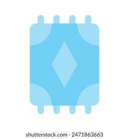 Check this trendy vector of house mat in editable style, isolated on white background