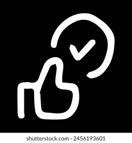check with thumbs up icon