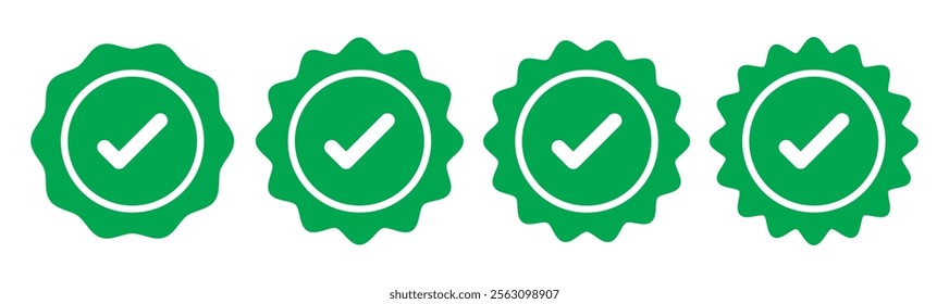 Check or tick icons. Big set of black check or tick icons for design. Check symbol isolated