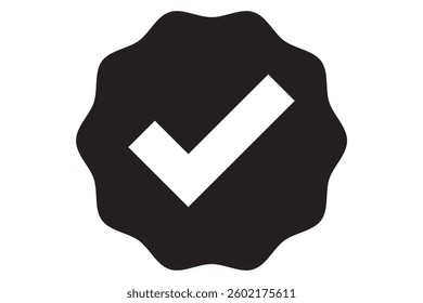 Check or tick icons. Big set of black check or tick icons for design. Check symbol isolated. EPS 10.
