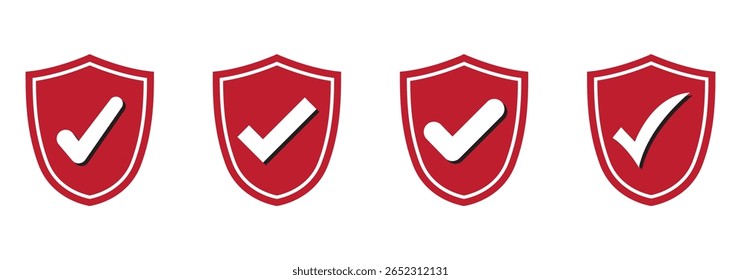 Aktivieren oder aktivieren Sie die Symbole. Große Auswahl an schwarzen Scheck- oder Häkchen-Symbolen für das Design. Symbol einzeln prüfen