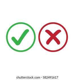 Comprobar marca de graduación y signo de rechazo cruzado, vector