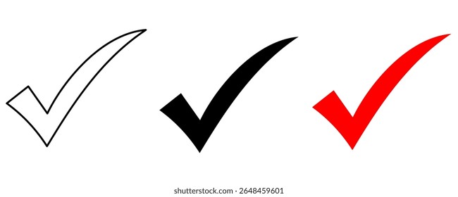 Check Tick Mark Icon set 