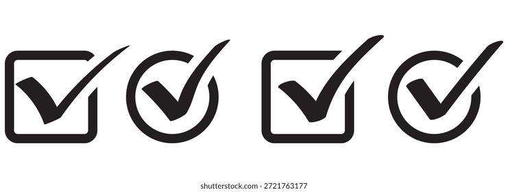 Häkchen-Symbol-Set, handgezeichnete doodle rote Kreuz-Box x Häkchen grün Häkchen v, Skizze Marker Checkliste Symbol rechts und falsch gesetzt - für ...