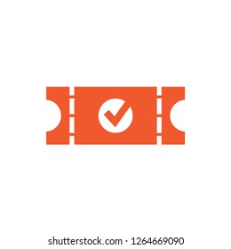 Check ticket graphic icon design template isolated