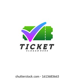 Check Tickets logo design concept vector, Template, Creative design, Icon symbol