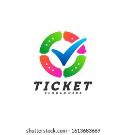 Check Tickets logo design concept vector, Template, Creative design, Icon symbol