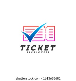 Check Tickets logo design concept vector, Template, Creative design, Icon symbol