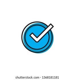 Check Time Icon Logo Design Element isolated on white background
