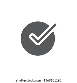 Check Time Icon Logo Design Element isolated on white background