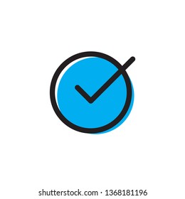Check Time Icon Logo Design Element isolated on white background