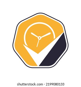 Check Time Logo Design Template. Stopwatch logo.