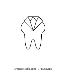 Check tooth icon. Dental sign. Dental care symbol. 