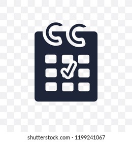 Check transparent icon. Check symbol design from Web navigation collection. Simple element vector illustration on transparent background.