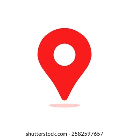 check of travel route like red pin point icon. simple flat trend modern abstract geoposition mapping logotype graphic design element isolated on white. concept of unique geo position tracking badge