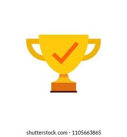 Check Trophy Logo Icon Design