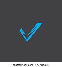 check V mark logo vector template 