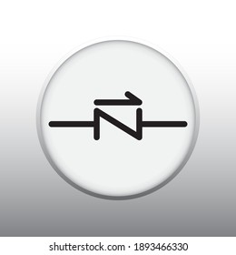 CHECK VALVE WITH FLOW DIRECTION VECTOR SYMBOL OF PUMPING SYSTEM MECHANICAL SYSTEM