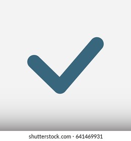 check vector flat pictograph line icon stock design illustration